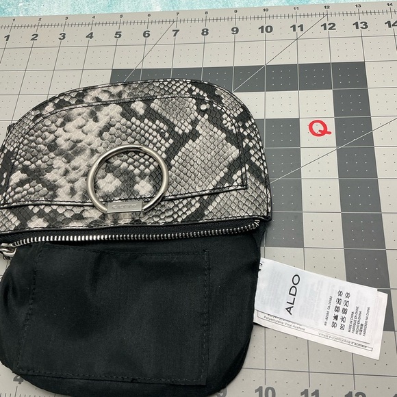 Aldo Black and Gray Snake Print Clutch - Picture 5 of 7